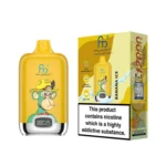 Packaging of the Fumot Digital Box 12000 Disposable Vape in Banana Ice Flavor