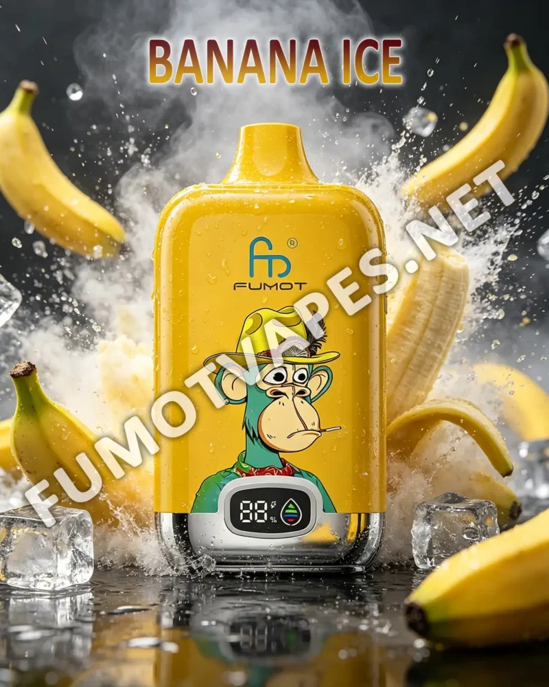 Fumot Digital Box 12000 Einweg-Vape in der Geschmacksrichtung Banana Ice