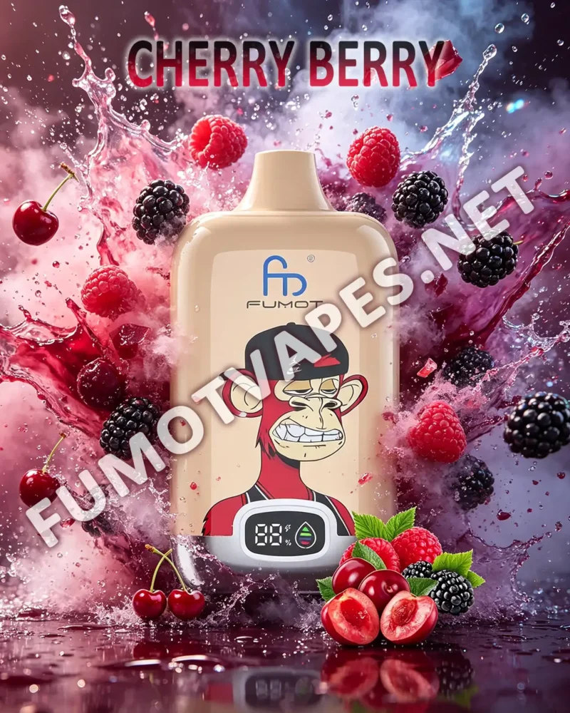 Fumot Digital Box 12000 Einweg-Vape in der Geschmacksrichtung Cherry Berry
