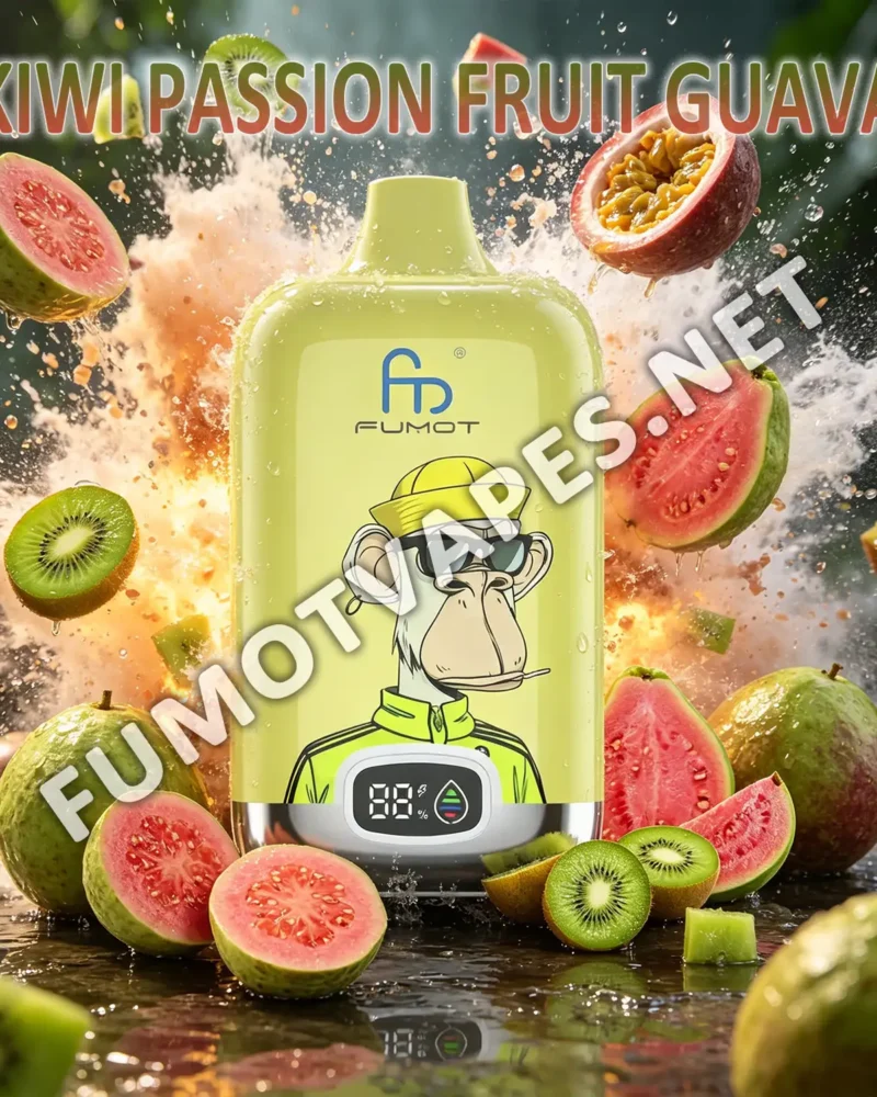 Fumot Digital Box 12000 Einweg-Vape in der Geschmacksrichtung Kiwi Passion Fruit Guava