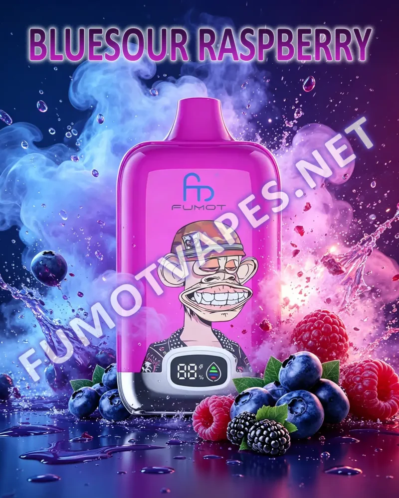 Fumot Digital Box 12000 Einweg-Vape in der Geschmacksrichtung Bluesour Raspberry