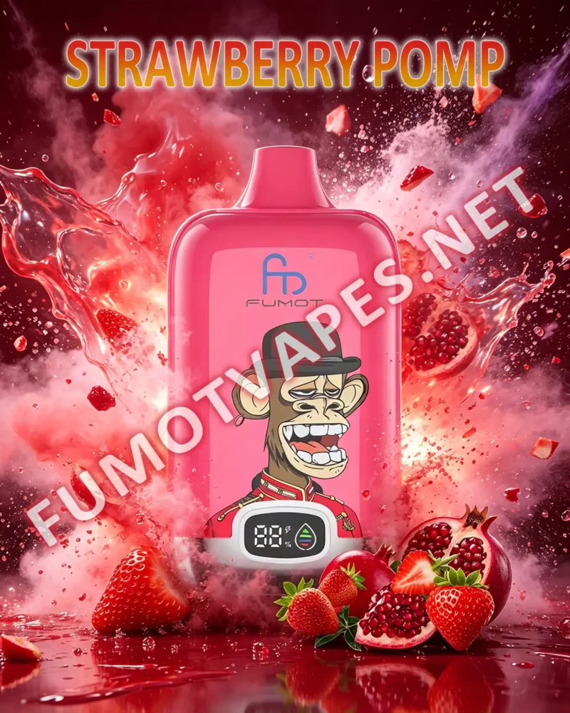 Fumot Digital Box 12000 Einweg-Vape in der Geschmacksrichtung Strawberry Pomp