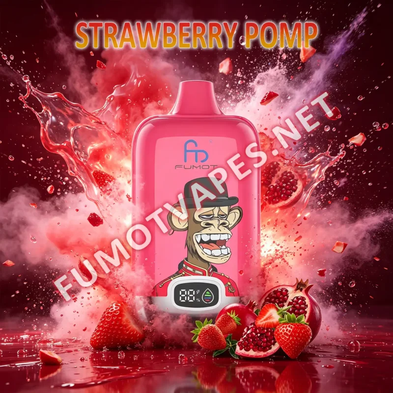 Fumot Digital Box 12000 Einweg-Vape in der Geschmacksrichtung Strawberry Pomp