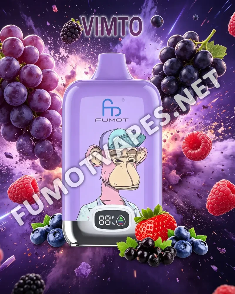Fumot Digital Box 12000 Einweg-Vape in der Geschmacksrichtung Vimto