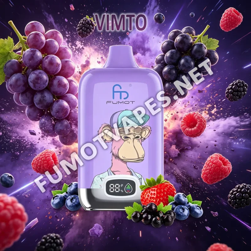 Fumot Digital Box 12000 Einweg-Vape in der Geschmacksrichtung Vimto
