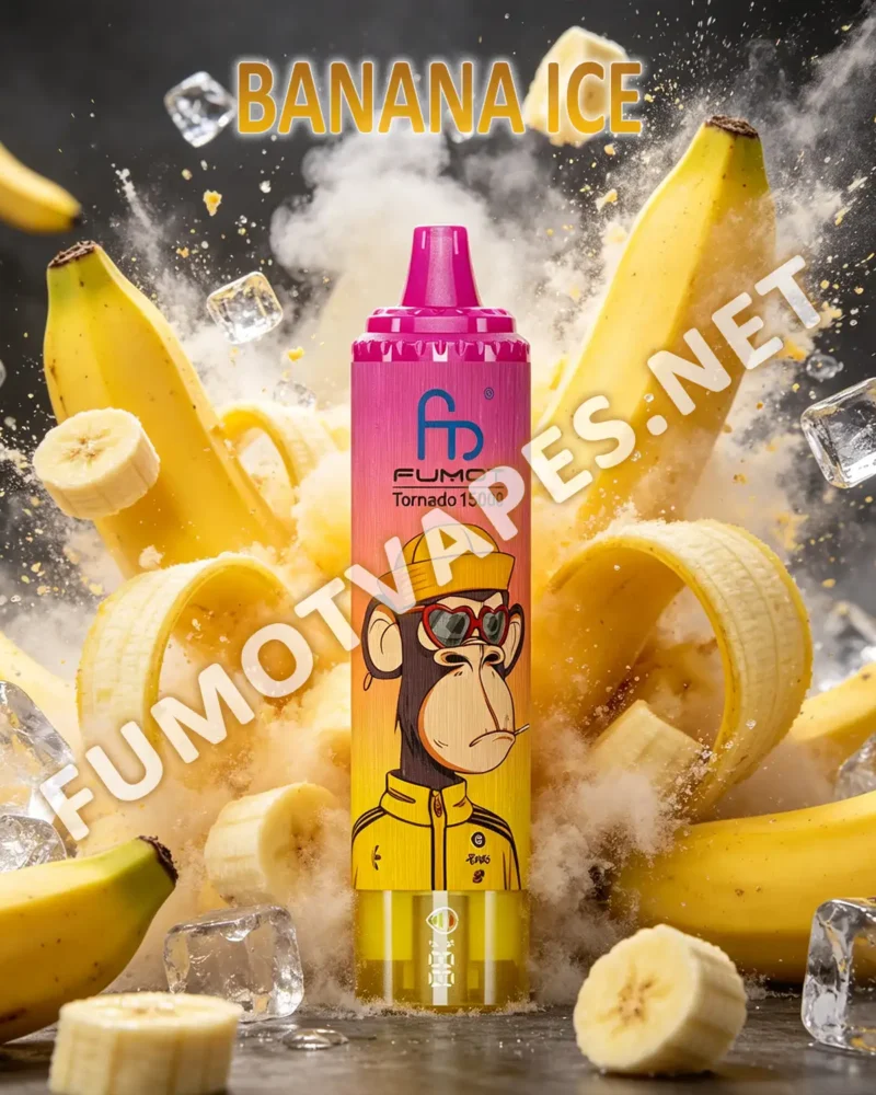 Fumot RandM Tornado 15000 Einweg-Vape in der Geschmacksrichtung Banana Ice