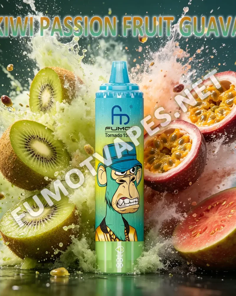 Fumot RandM Tornado 15000 Einweg-Vape in der Geschmacksrichtung Kiwi Passion Fruit Guava
