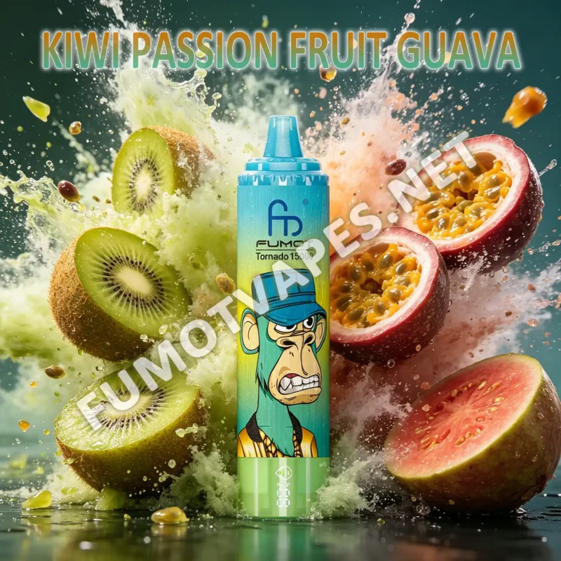 Fumot RandM Tornado 15000 Einweg-Vape in der Geschmacksrichtung Kiwi Passion Fruit Guava