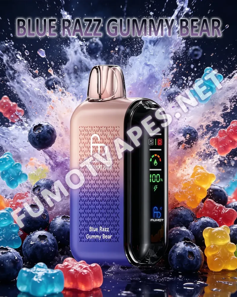 Fumot Tornado 20000 Einweg-Vape in der Geschmacksrichtung Blue Razz Gummy Bear