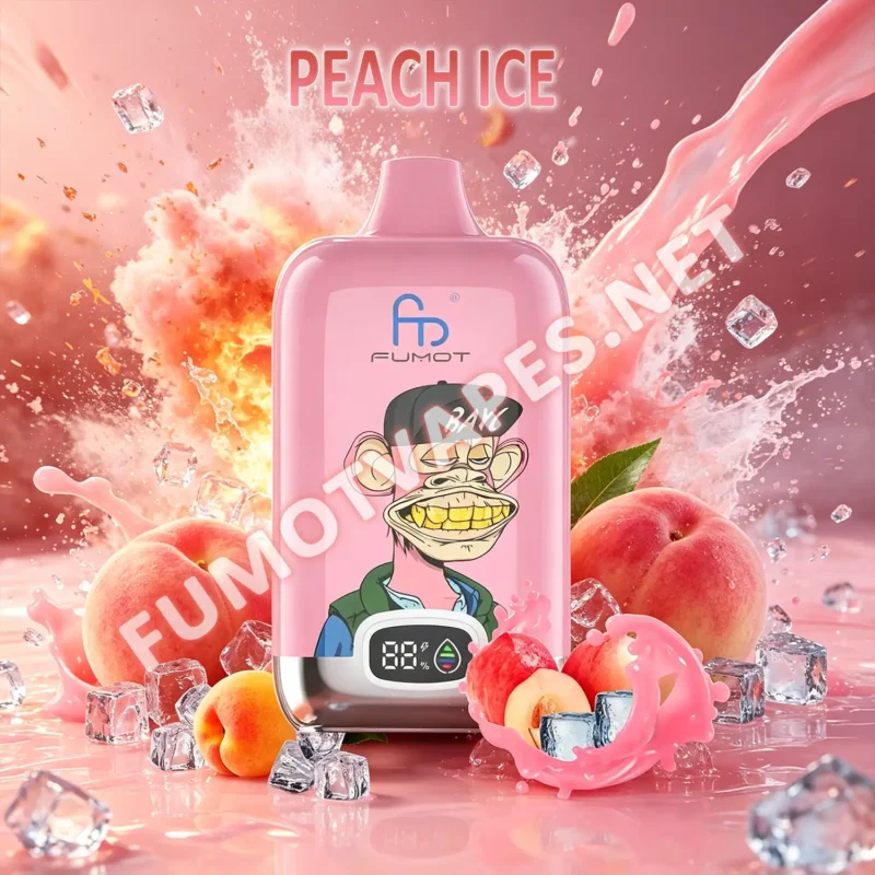 Fumot Digital Box 12000 Einweg-Vape in der Geschmacksrichtung Peach Ice