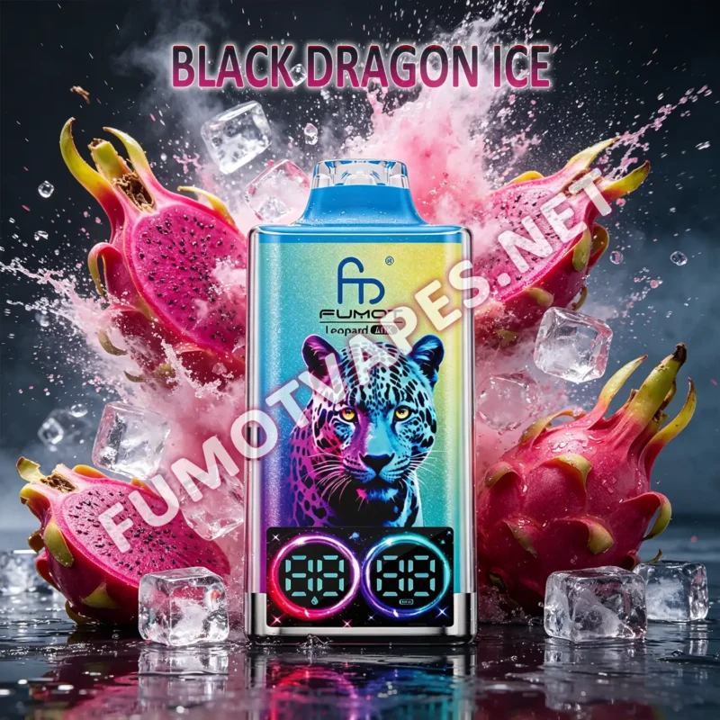 Fumot Leopard 40K Disposable Vape in Black Dragon Ice Flavor