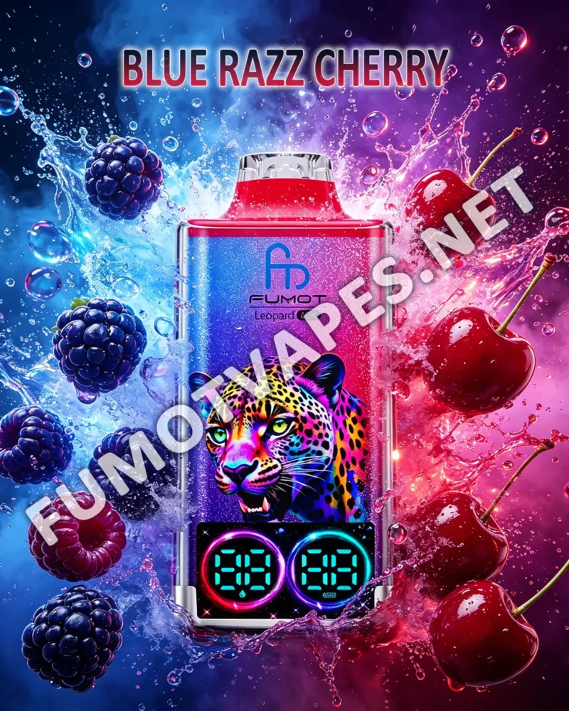 Fumot Leopard 40K Einweg-Vape in der Geschmacksrichtung Blue Razz Cherry