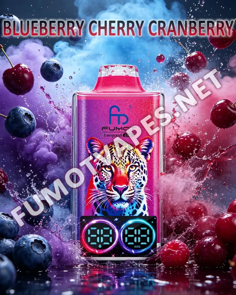 Fumot Leopard 40K Einweg-Vape in der Geschmacksrichtung Blueberry Cherry Cranberry