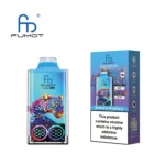 Verpackung des Fumot Leopard 40K Einweg-Vape in der Geschmacksrichtung Blueberry Raspberry