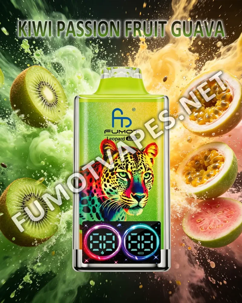 Fumot Leopard 40K Einweg-Vape in der Geschmacksrichtung Kiwi Passion Fruit Guava