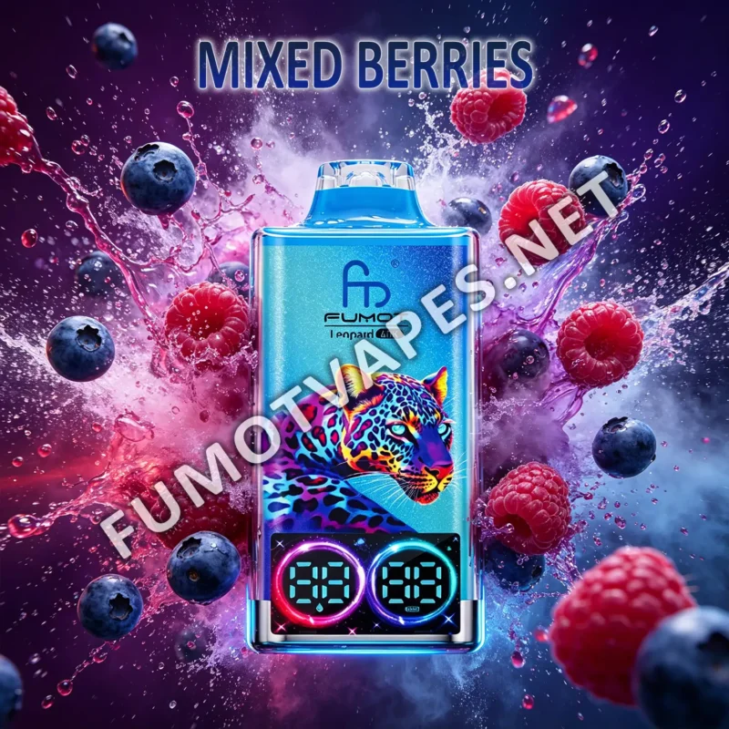 Fumot Leopard 40K wegwerpvape in de smaak Mixed Berries