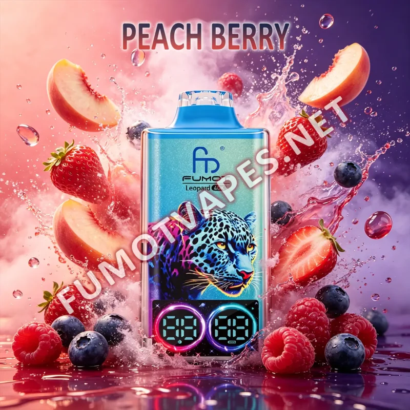 Fumot Leopard 40K Disposable Vape in Peach Berry Flavor