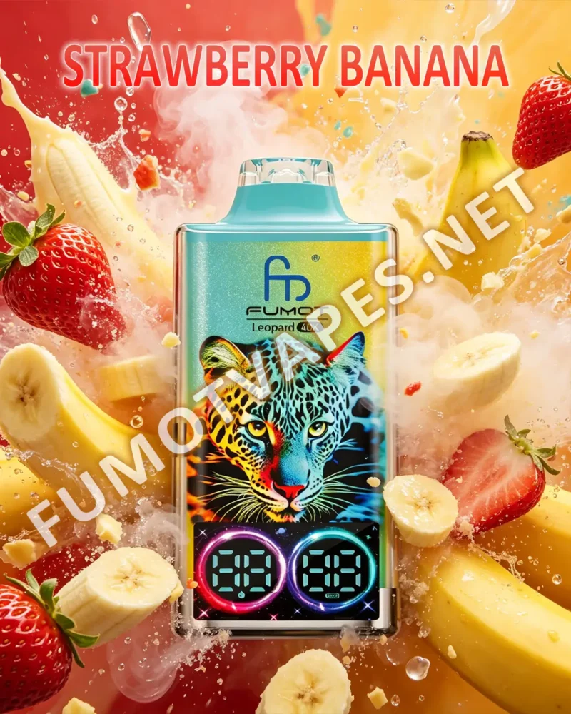 Fumot Leopard 40K Einweg-Vape in der Geschmacksrichtung Strawberry Banana