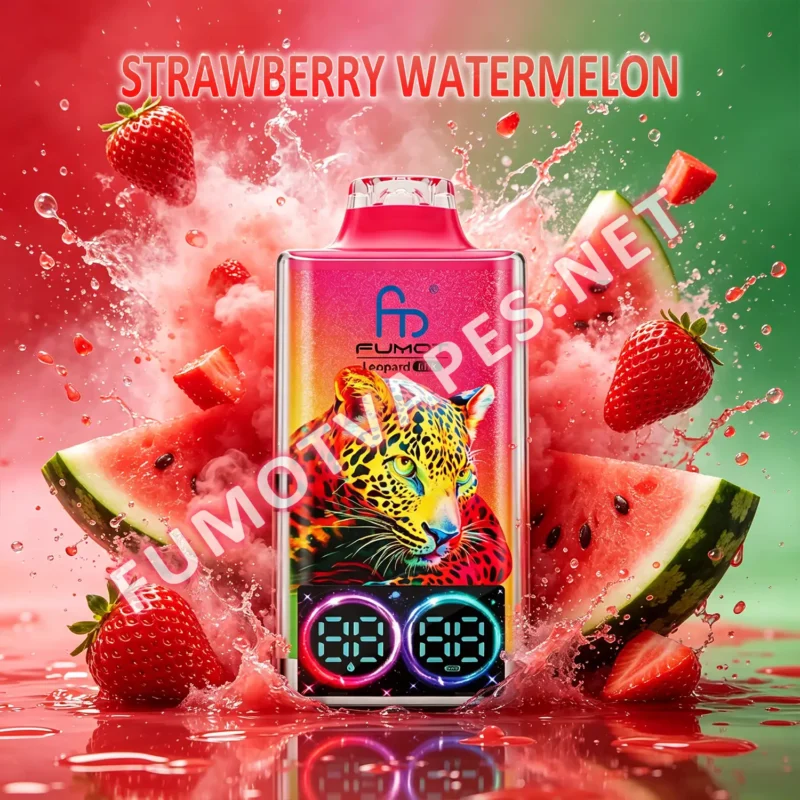 Fumot Leopard 40K wegwerpvape met aardbei-watermeloensmaak