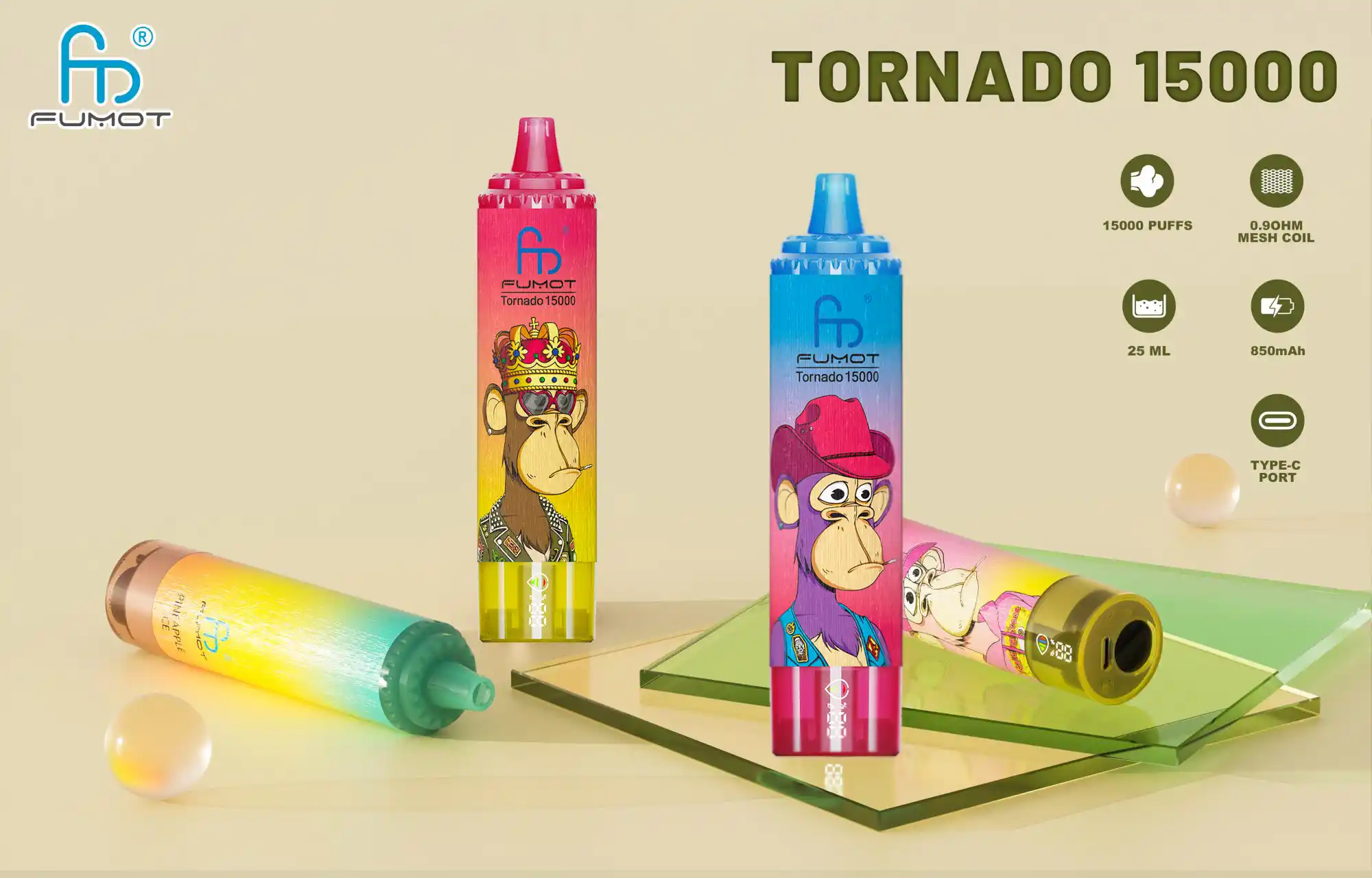 Fumot RandM Tornado 15000: Überblick über Produktdesign und technische Daten