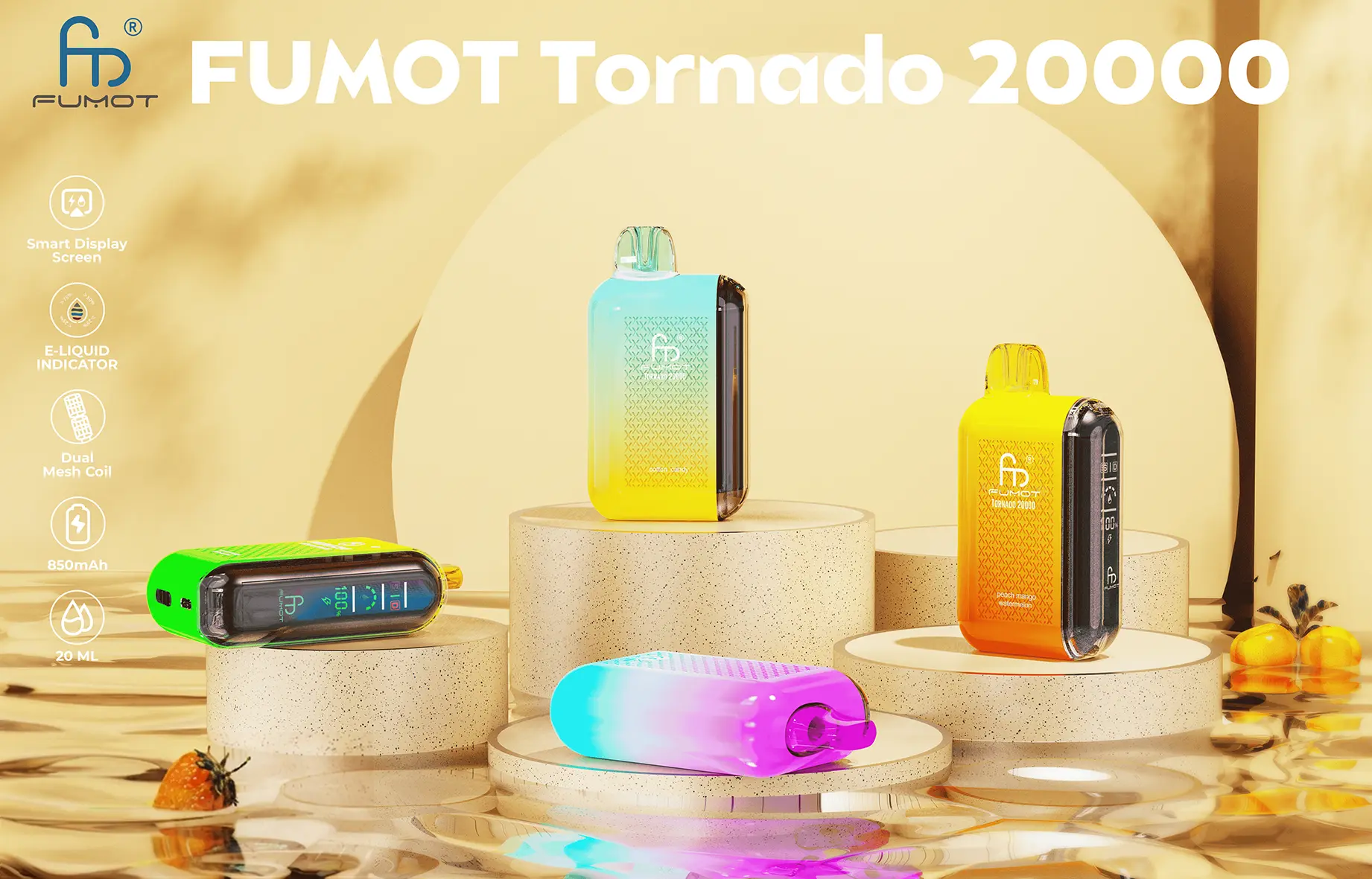 Fumot Tornado 20000: Überblick über Produktdesign und technische Daten